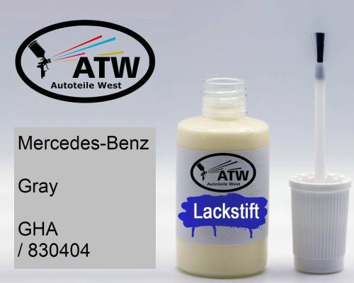 Mercedes-Benz, Gray, GHA / 830404: 20ml Lackstift, von ATW Autoteile West.